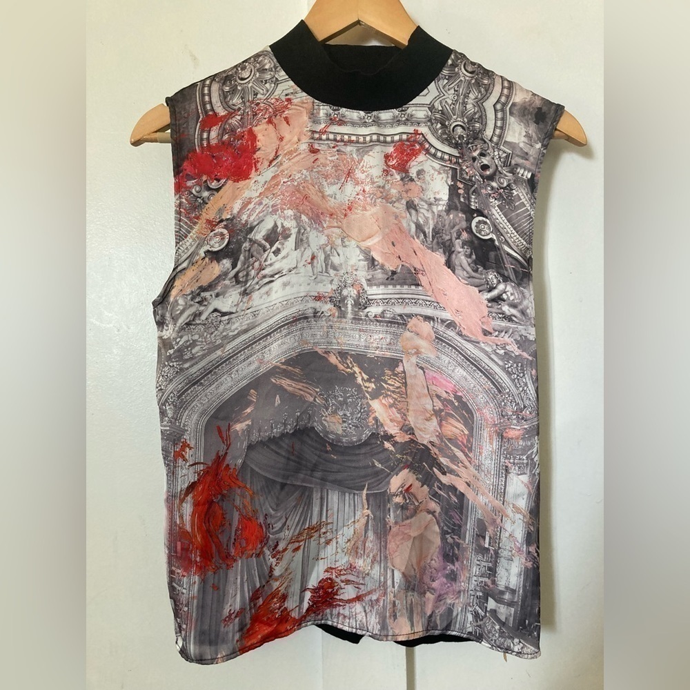 ZARA W & B Collection mock neck tank top